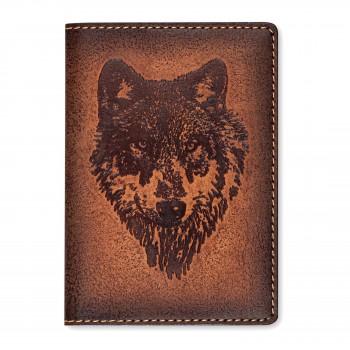 Обложка для паспорта "Волк" 140902